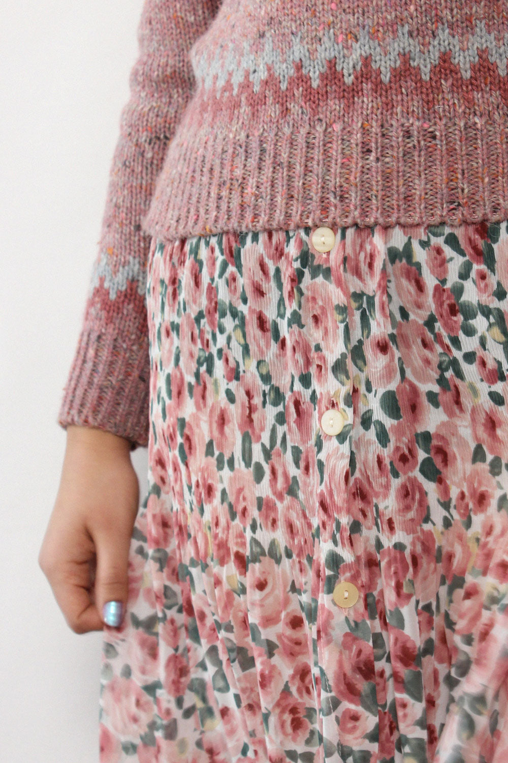 Blossom Crinkle Tea Skirt S-L
