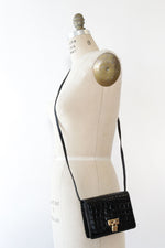 Italian Leather Lock Fob Mini-Box Bag