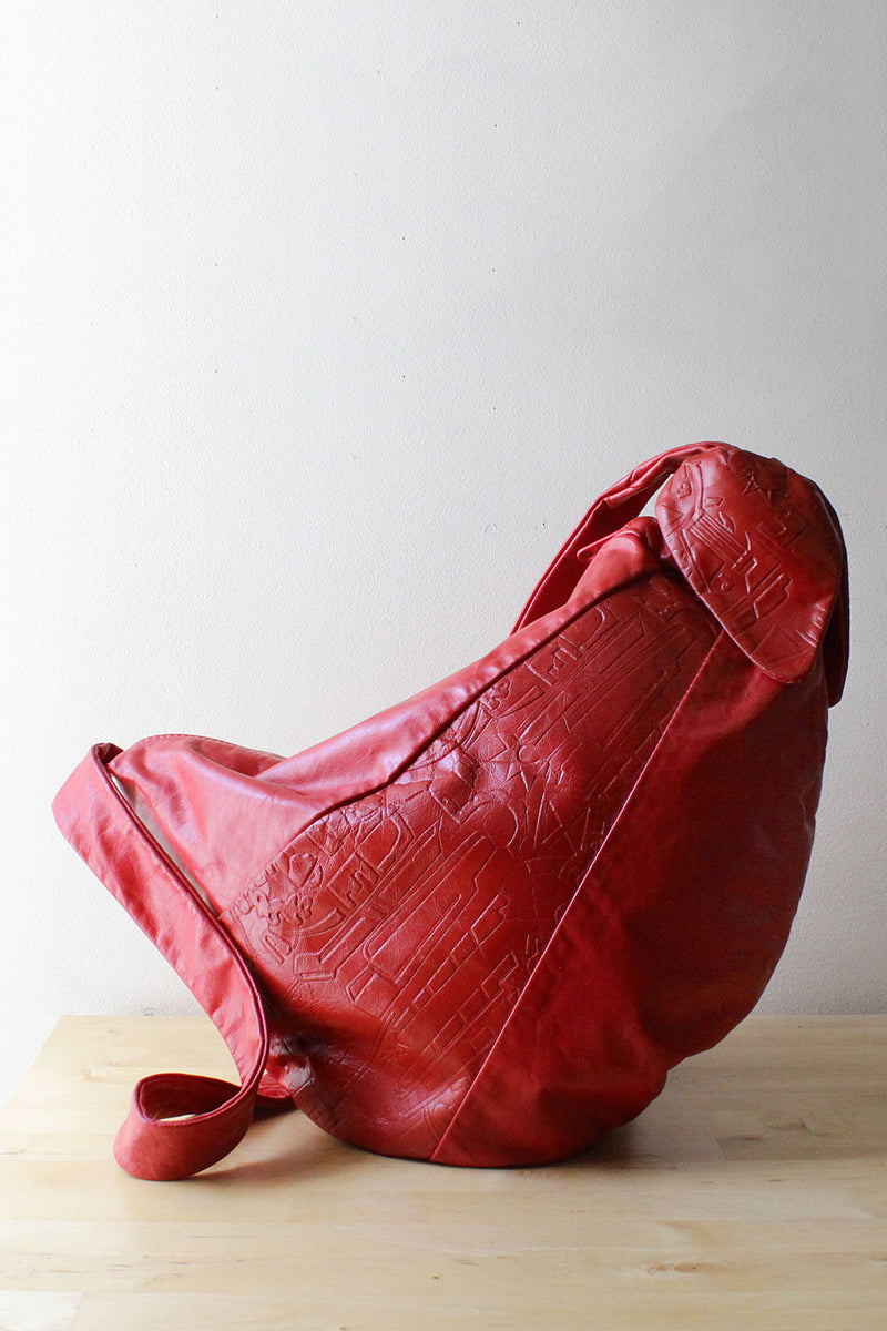 Cherry Red Slouch Bag