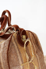 Earthy Woven Stripe Duffel Bag