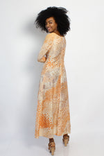 70s Optic Maxi Gown S