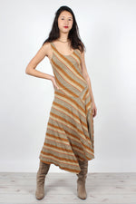 Desert Stripe Flare Dress S