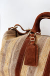 Earthy Woven Stripe Duffel Bag