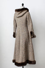 Hooded Chocolate Princess Coat XS