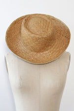 Rolled Brim Straw Hat