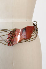 Brutalist Mixed Metal Statement Belt S/M