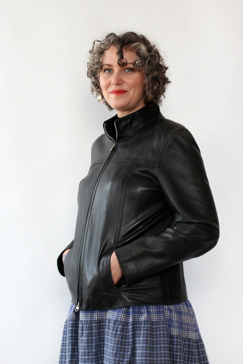 Teddy Soft Leather Zip Jacket M/L