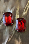 Exaggerated Ruby Studs