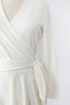 Ivory Knit Wrap Dress S/M