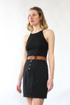 Black Denim 90s Mini Skirt S