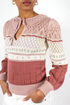 Pointelle Tulip Sweater M