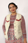Reversible Rose Suede Fleece Vest M/L