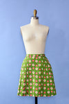 Berry Daisy Pleat Skirt XS