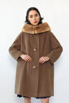Tan Forstmann Mink Collar Coat S/M