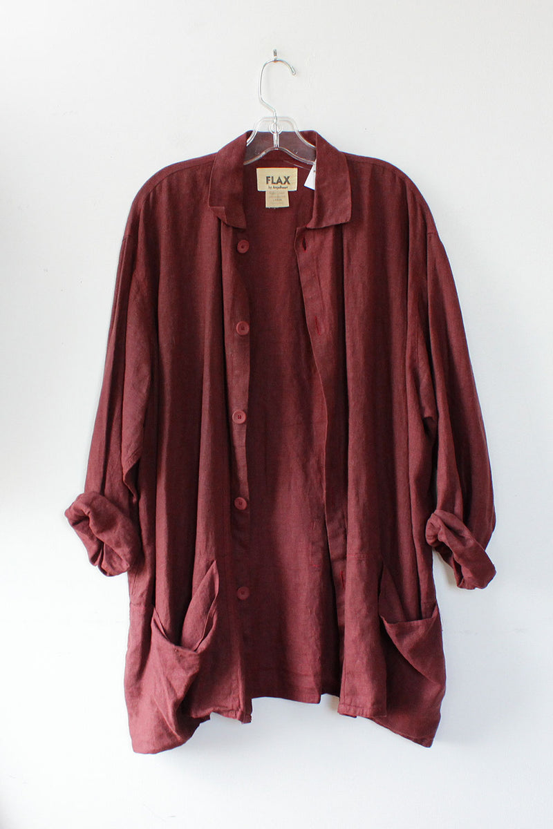 Flax Mulberry Linen Jacket OS