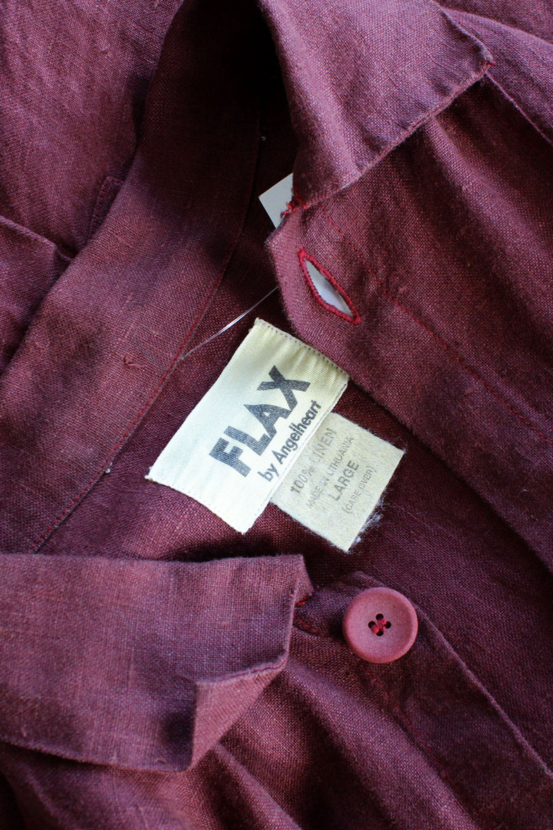 Flax Mulberry Linen Jacket OS