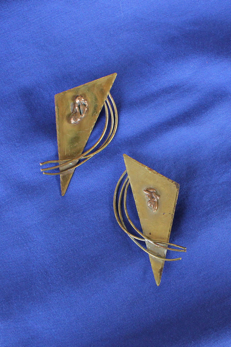 Avant Brass Statement Earrings