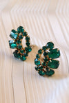 Emerald Cluster Clip-ons