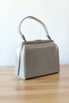 Stone Gray Shiny Handbag