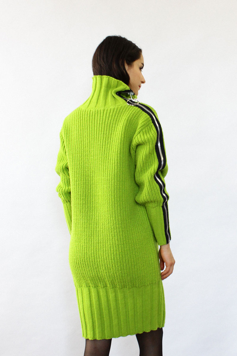 Betsey Johnson Punk Label Zip Sweaterdress XS-M OMNIA Betsey Johnson Punk Label Zip Sweaterdress XS-M OMNIA