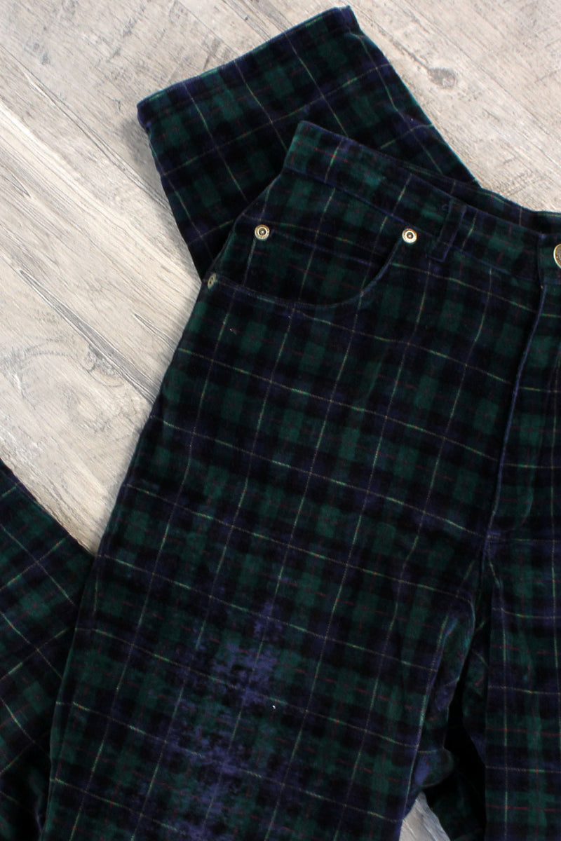 Jones Velvet Tartan Pants S