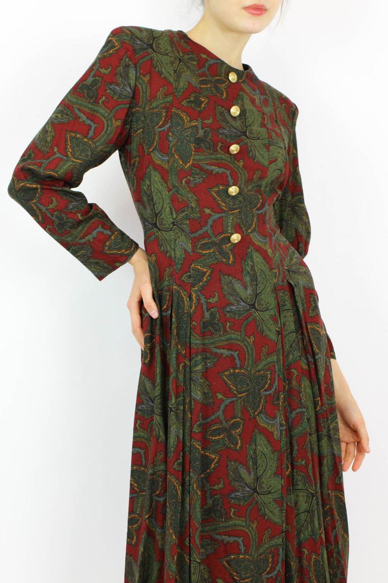 Cynthia Rowley Leaf Print Dress M