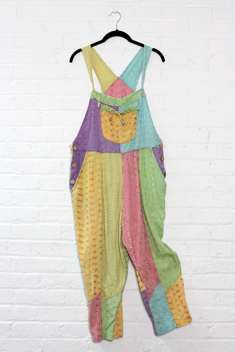 Pastel Colorblock Overalls S