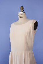 Ivory Rayon Buttonback Dress M