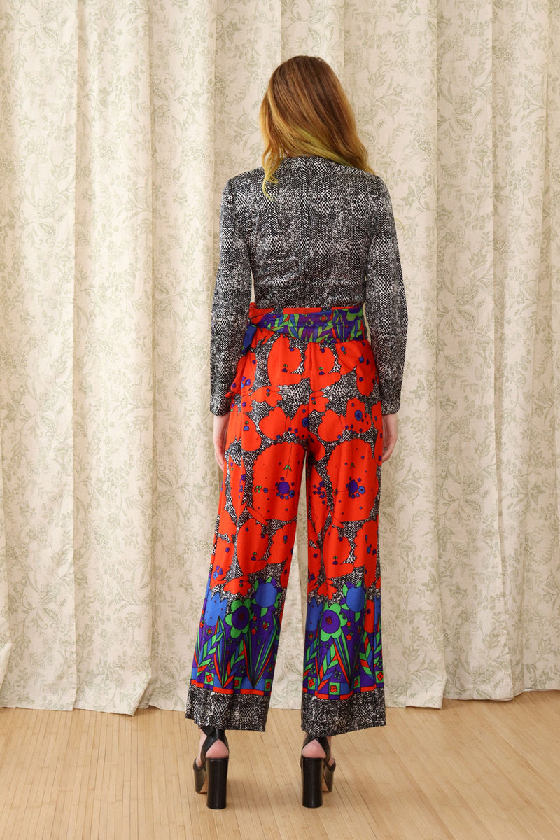 Funky Flower Jumpsuit w/ Skirt Overlay S/M