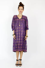 Metallic Tassel Indian Gauze Dress