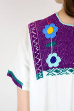Floral Embroidered Huipil Top