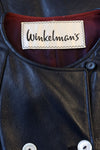 Navy Leather Mod Dress M
