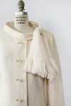Lilli Ann Ivory Fringe Jacket M