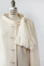 Lilli Ann Ivory Fringe Jacket M