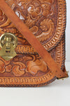 Honey Tooled Structured Purse