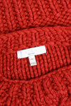 Chunky Cropped Red Sweater S