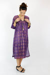Metallic Tassel Indian Gauze Dress