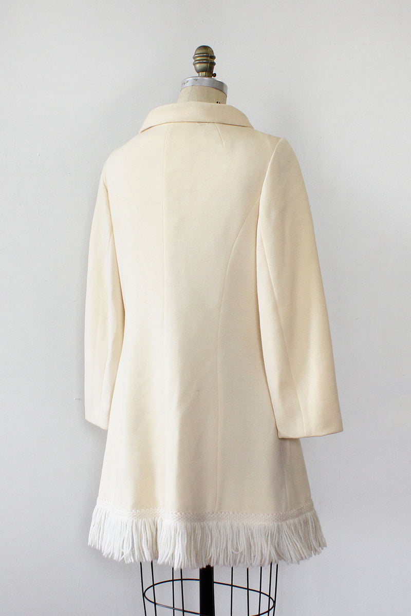 Lilli Ann Ivory Fringe Jacket M