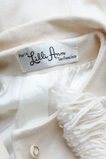 Lilli Ann Ivory Fringe Jacket M
