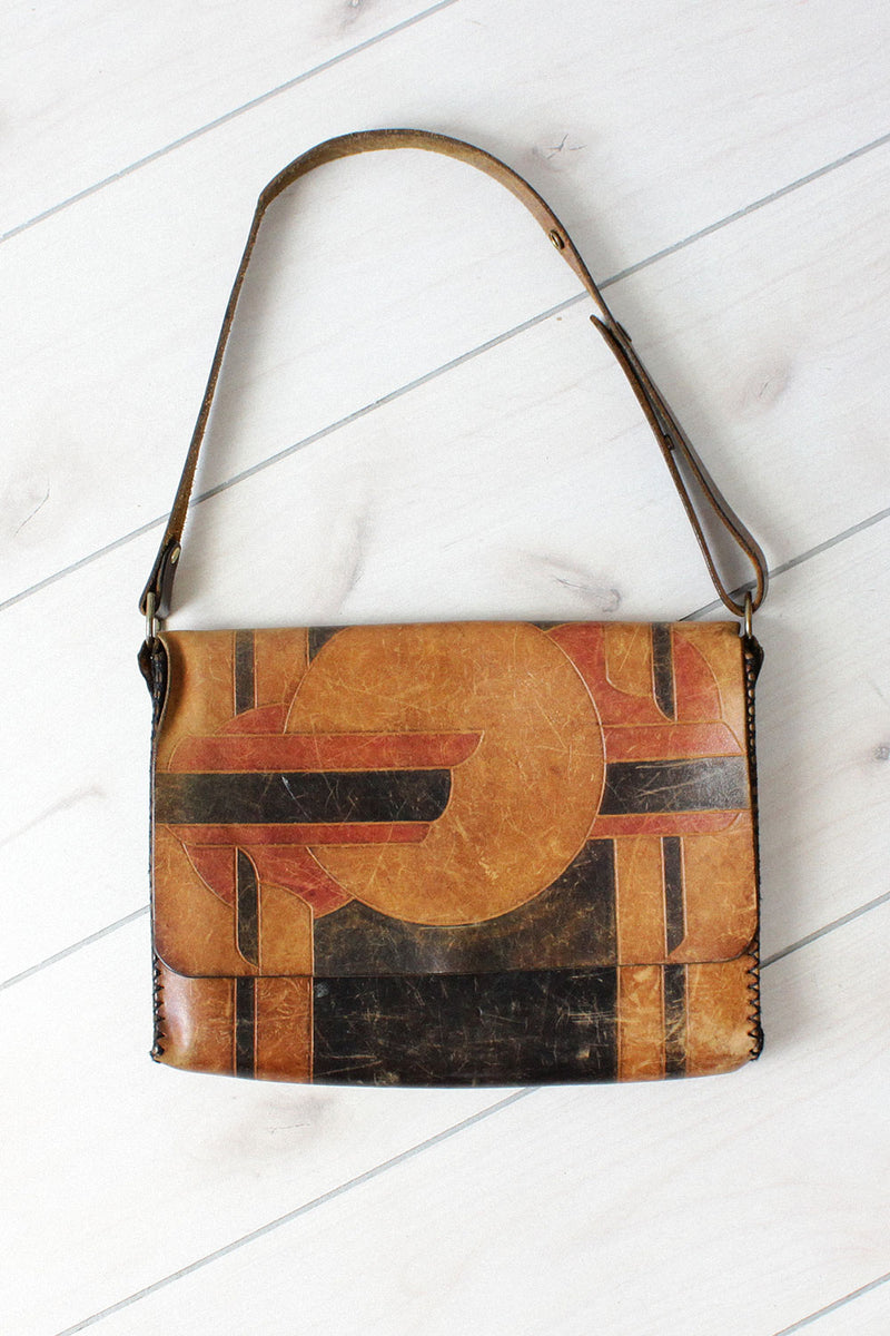 Deco Tooled Satchel Bag
