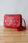 Red Hearts Leather Bag