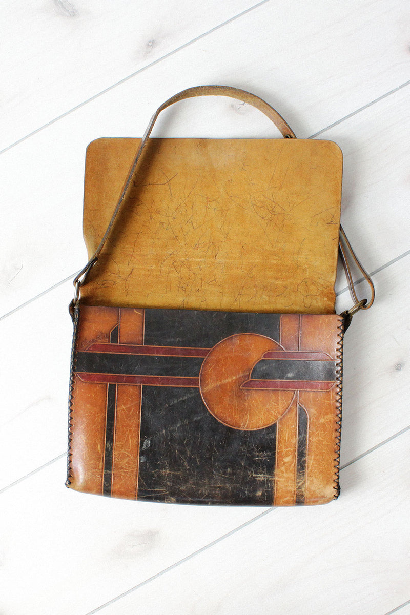 Deco Tooled Satchel Bag