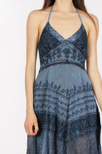 Inky Embroidered Sundress S