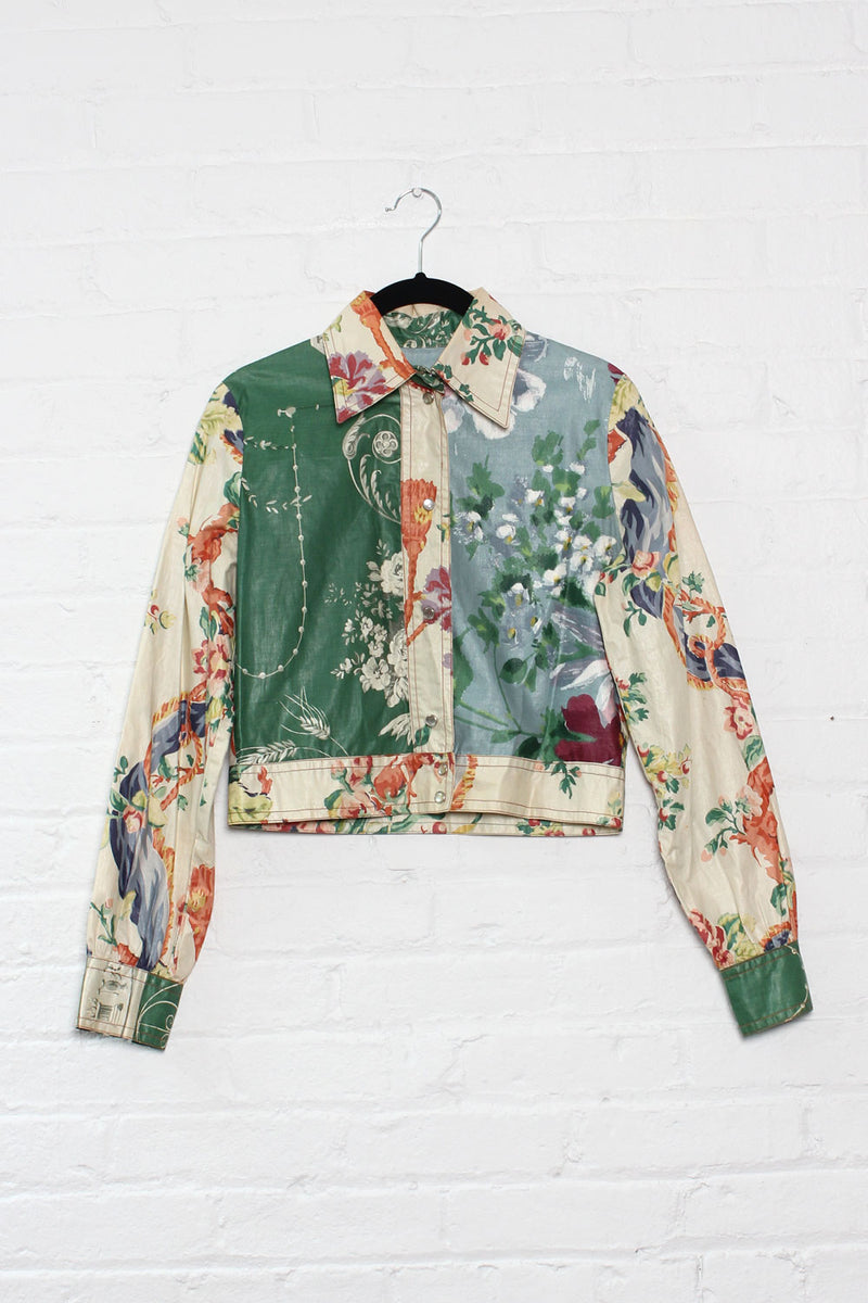 Cotton Chintz Floral Crop Jacket XS/S