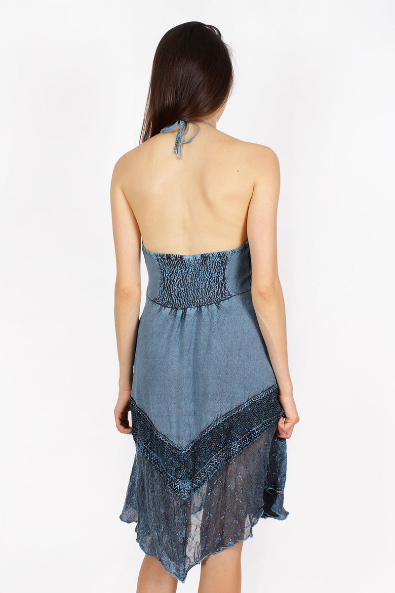 Inky Embroidered Sundress S