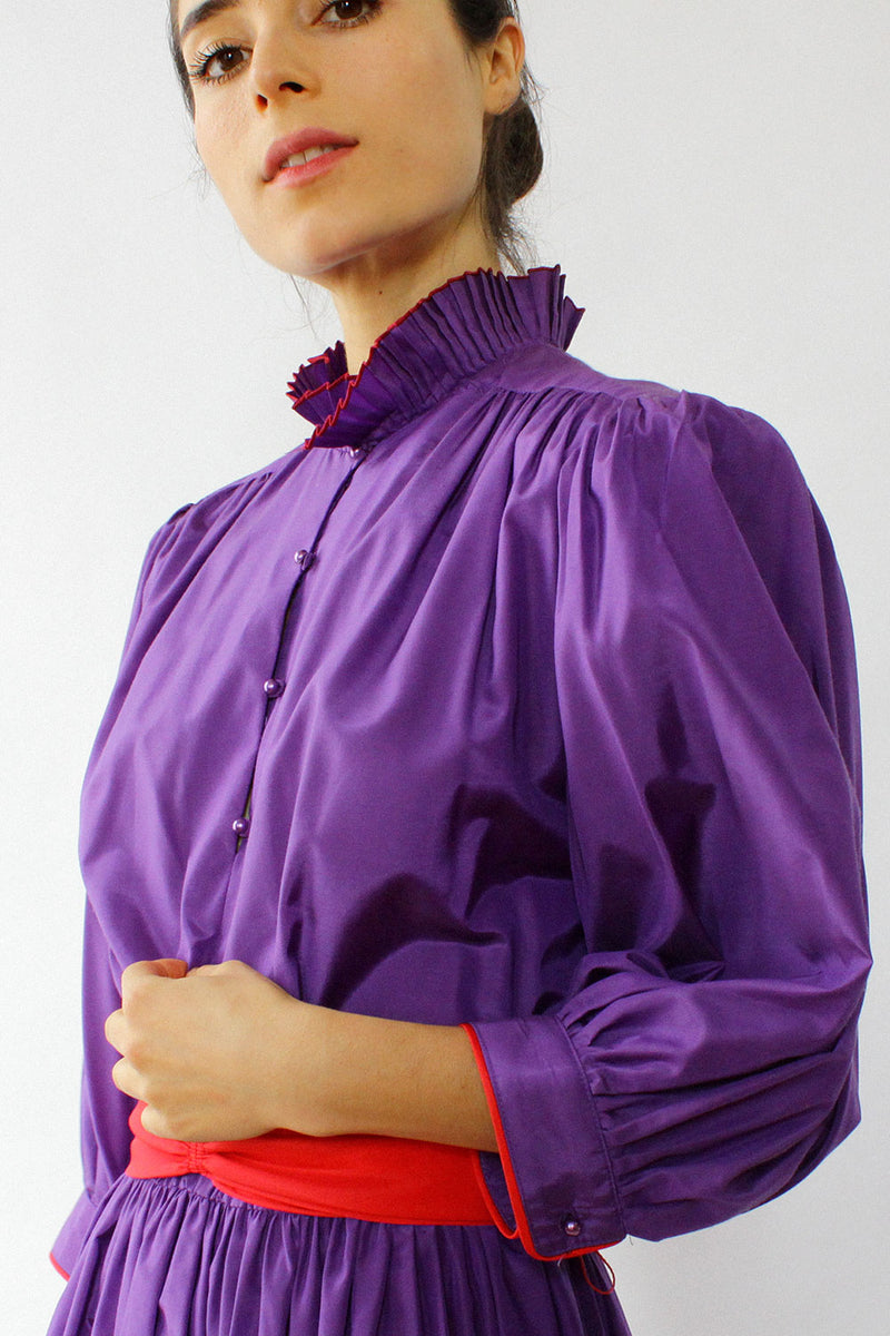 Kay Unger Taffeta Puff Dress M