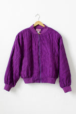 Quilted Silk Bomber Jacket