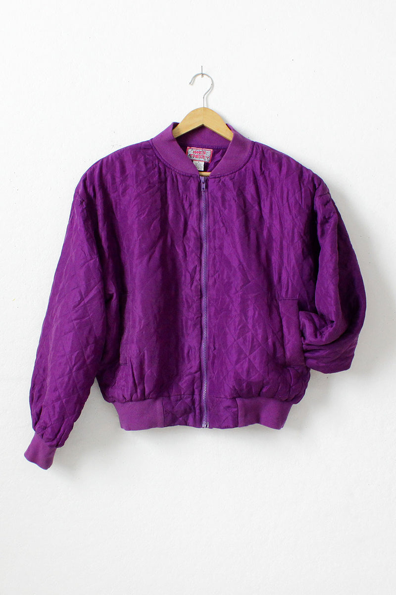 Quilted Silk Bomber Jacket