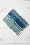 Ocean Ombre Straw Clutch