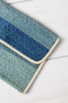 Ocean Ombre Straw Clutch